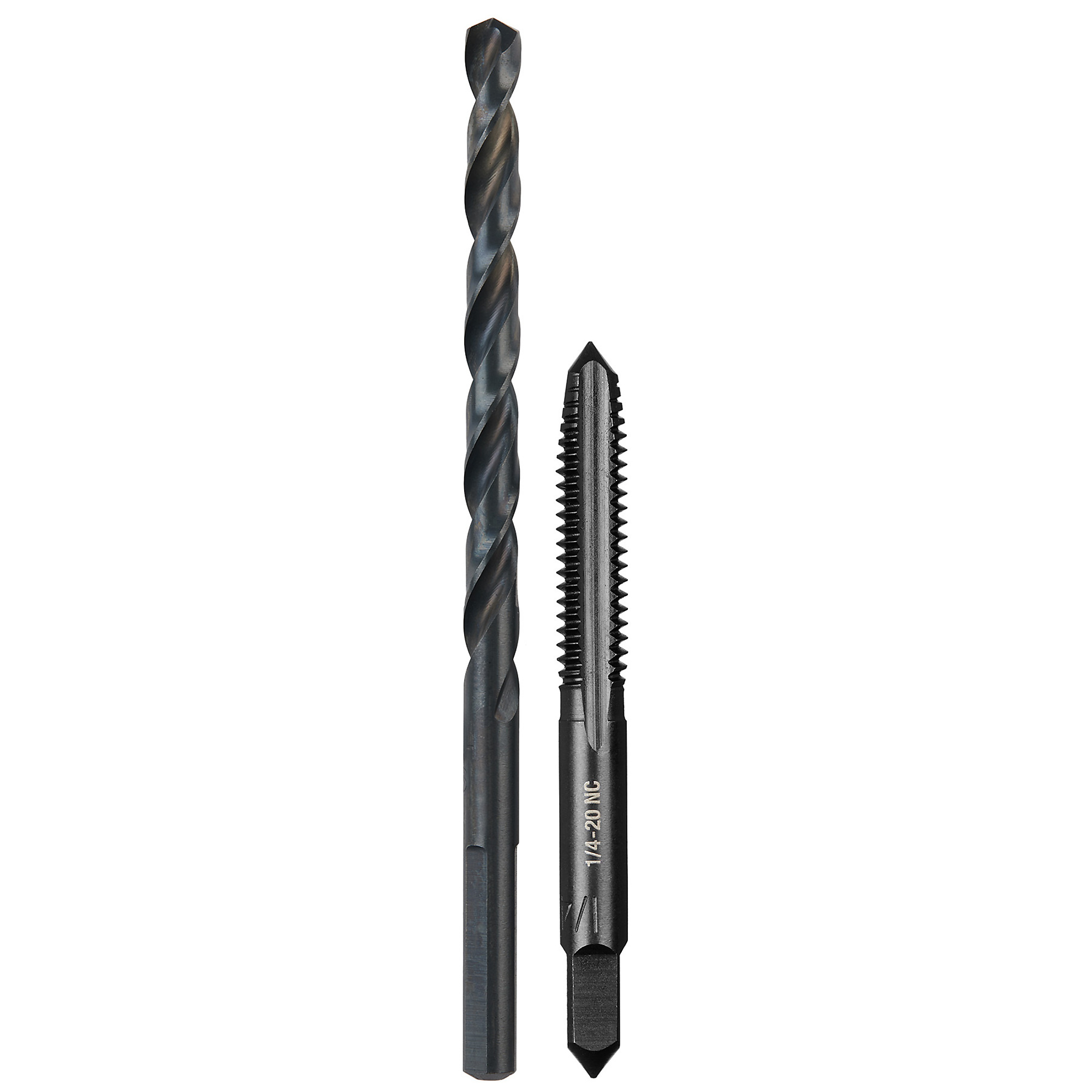 Milwaukee 1/4"-20 NC Straight Flute Plug Tap & #7 Drill Bit, Model# 49-57-5534